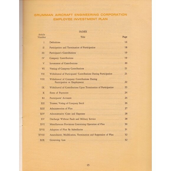 1966 Grumman Aerospace Employee Investment Plan Apollo-Era NASA Contractor - Picture 4 of 8